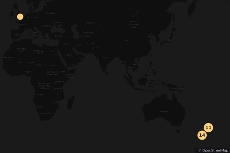 Mappa dei luoghi delle riprese di Lo Hobbit: Un viaggio inaspettato (2012)