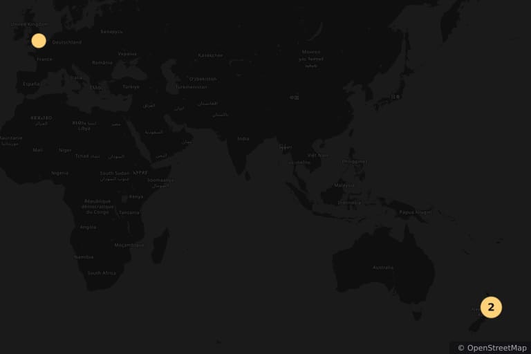 Map of the filming locations of The Hobbit: The Battle of the Five Armies (2014)