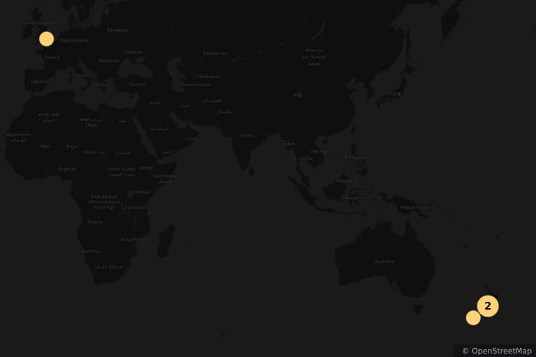 Map of the filming locations of The Hobbit: The Desolation of Smaug (2013)