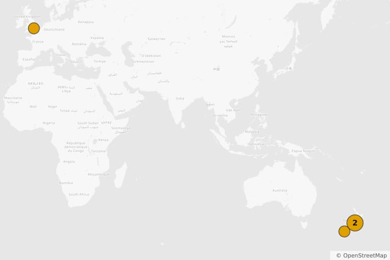 Map of the filming locations of The Hobbit: The Desolation of Smaug (2013)