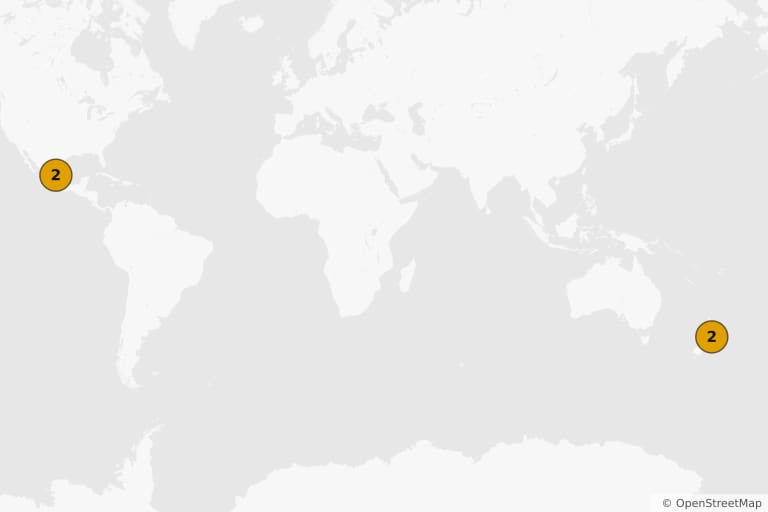 Map of the filming locations of The Legend of Zorro (2005)
