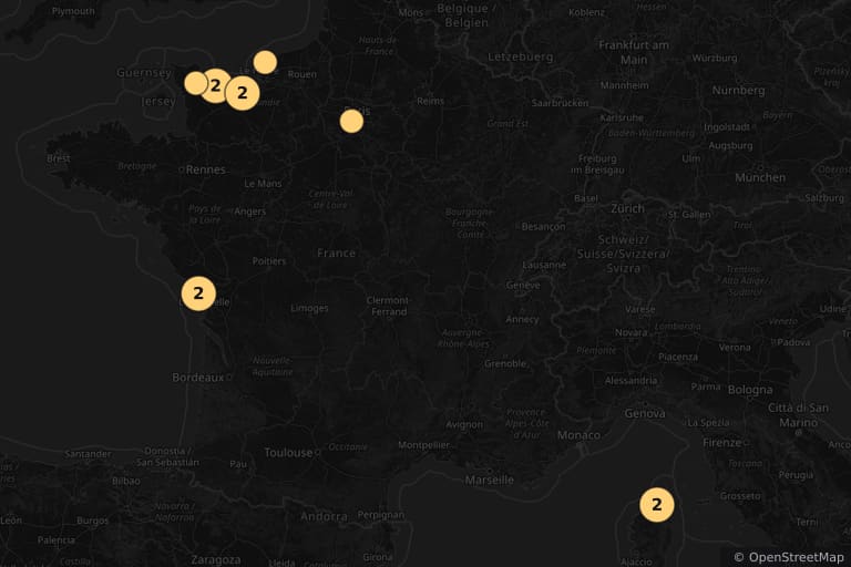Carte des lieux de tournage de Le Jour le plus long (1962)