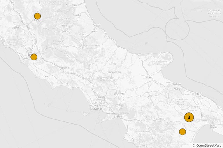 Carte des lieux de tournage de La Passion du Christ (2004)