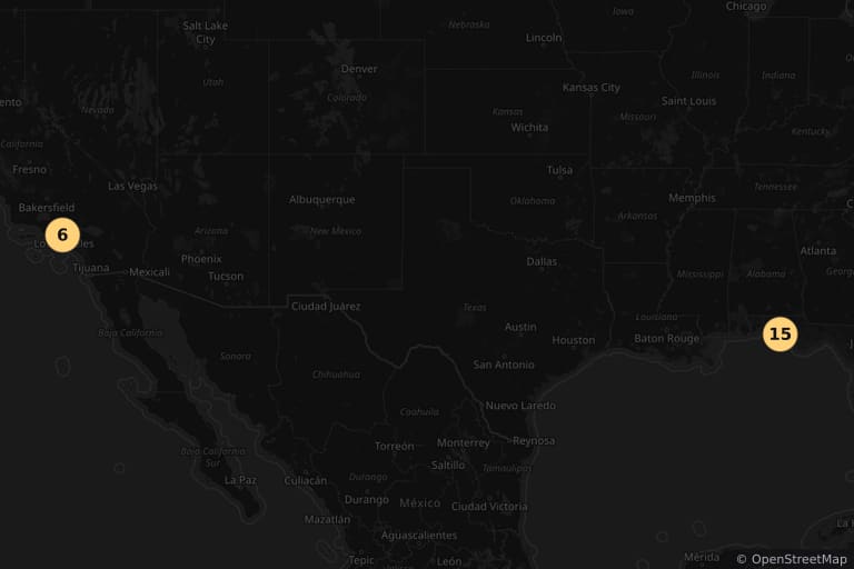 Mapa miejsc kręcenia filmu Truman Show (1998)