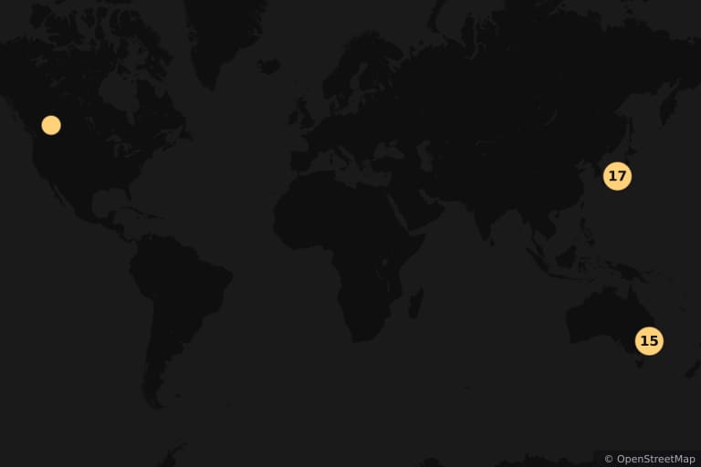 Carte des lieux de tournage de Wolverine : Le Combat de l'immortel (2013)