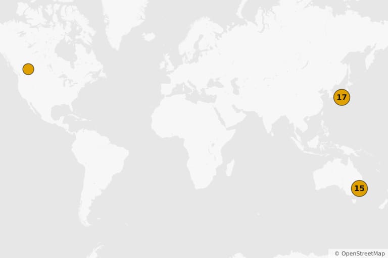 Carte des lieux de tournage de Wolverine : Le Combat de l'immortel (2013)