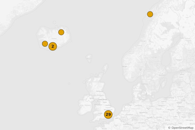 Carte des lieux de tournage de Thor : Le Monde des ténèbres (2013)