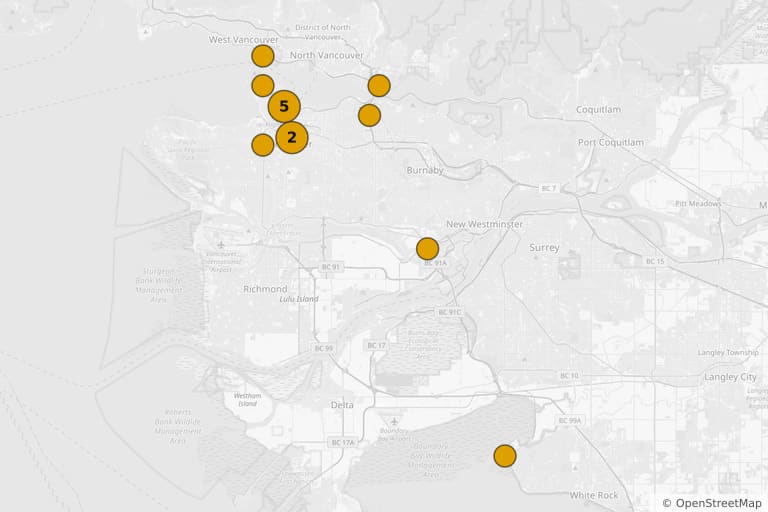 Map of the filming locations of TRON: Legacy (2010)