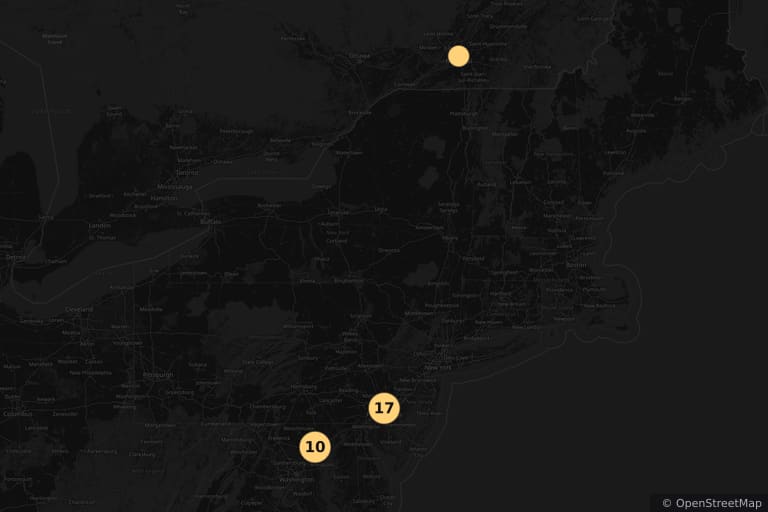 Map of the filming locations of Twelve Monkeys (1995)
