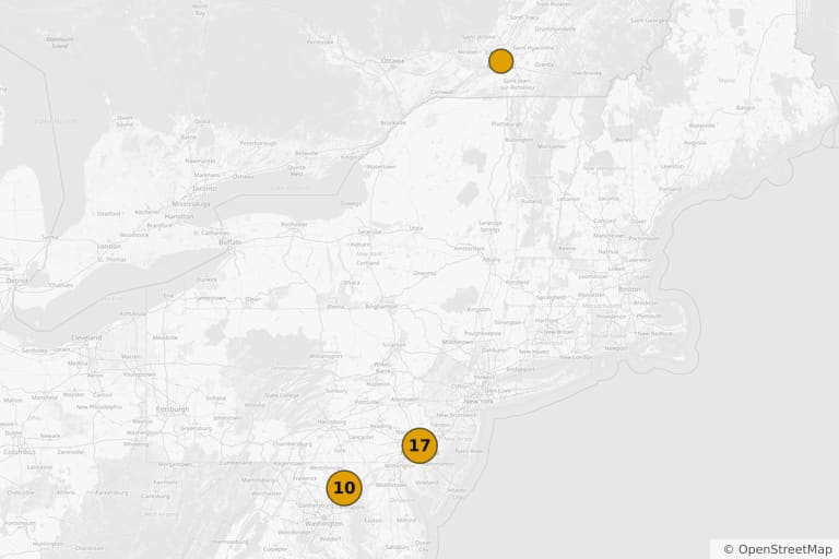 Map of the filming locations of Twelve Monkeys (1995)