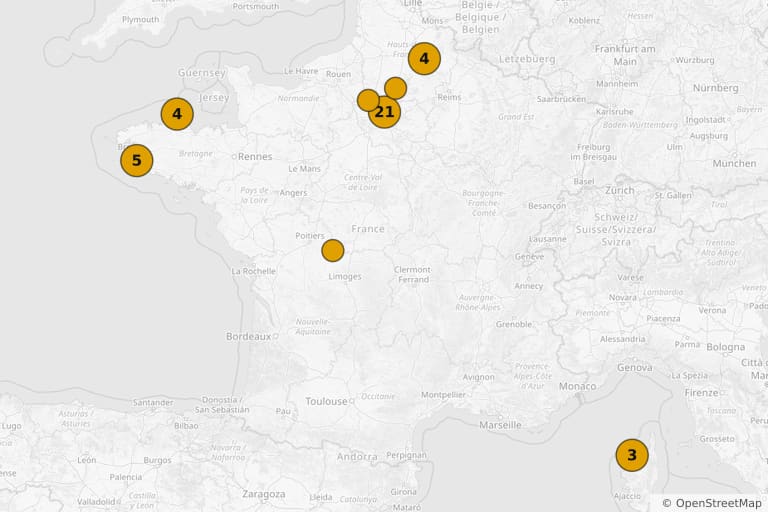 Mapa de los lugares de rodaje de Largo domingo de noviazgo (2004)