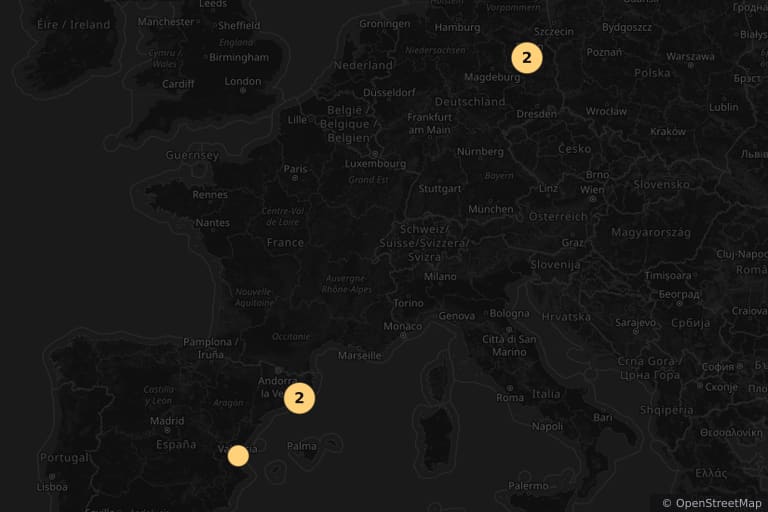 Map of the filming locations of Uncharted (2022)