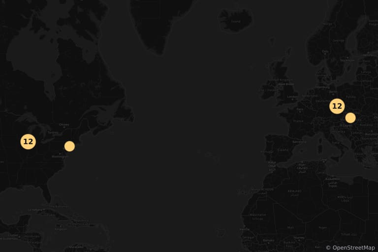 Map of the filming locations of Wanted (2008)