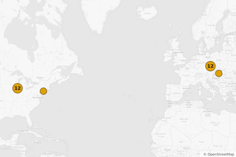 Map of the filming locations of Wanted (2008)