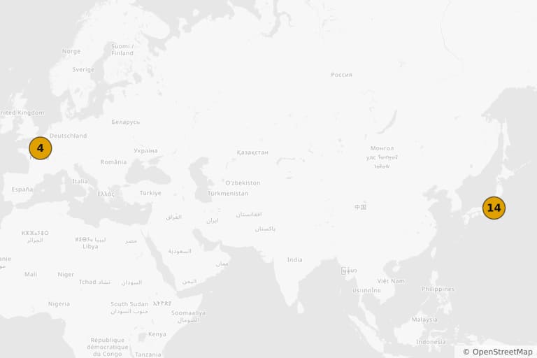 Map of the filming locations of Wasabi (2001)