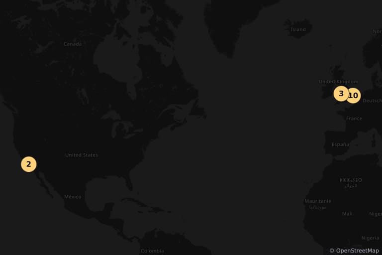 Carte des lieux de tournage de Yesterday (2019)