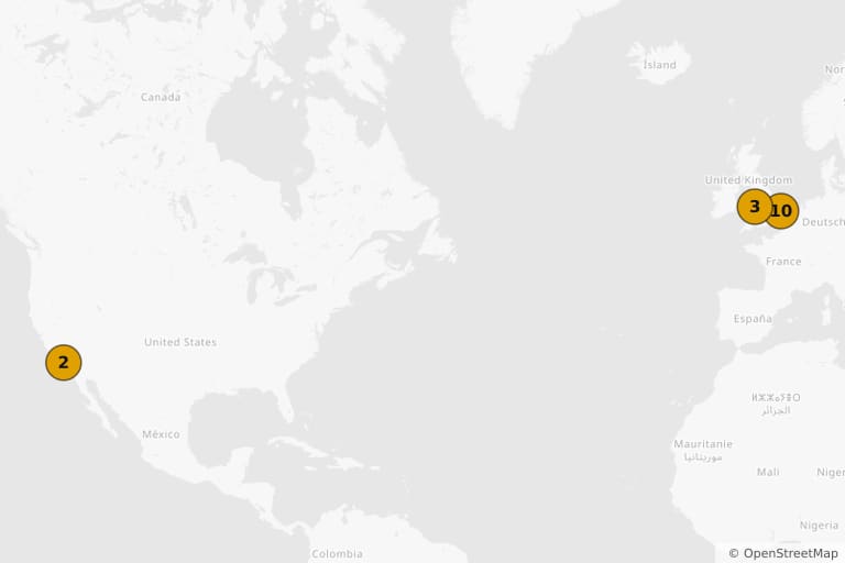 Carte des lieux de tournage de Yesterday (2019)