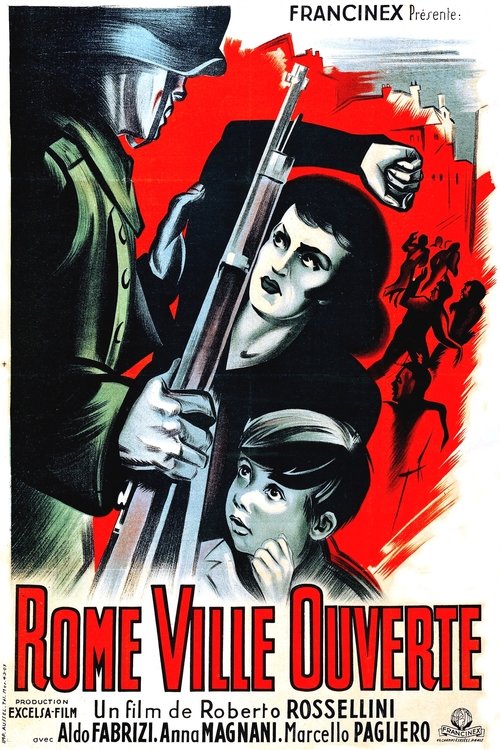 Affiche de Rome, ville ouverte